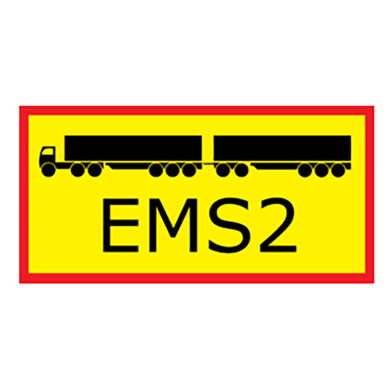 Særtransport EMS2 900x450x2mm alu, yellow cl.1