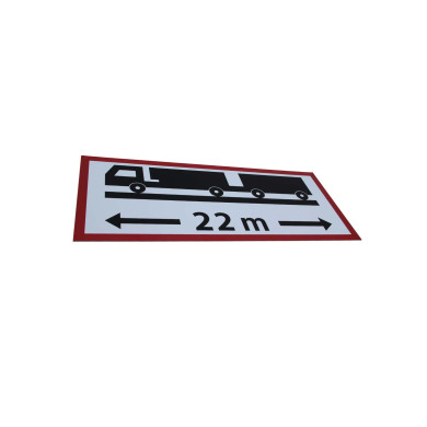 Skilt 22 m 700x300 mm - 1mm aluplade - 10516001