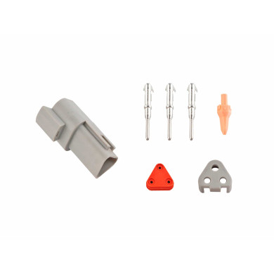 Kontaktstykke Deutch 3-pin, 13A, han til 498623 - 7802137