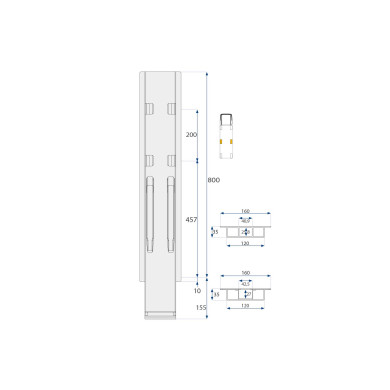Sidestolpe K20 800mm microgalv