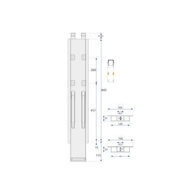 Sidestolpe K20 800mm microgalv Kinnetop
