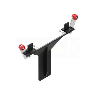 Topstykke 35 stål for Mixliner - Ståltopstykke sortlakeret m/nylonruller