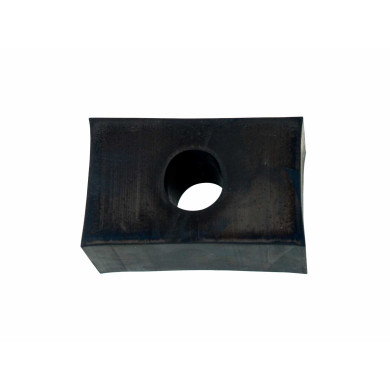 Gummiklods f/konsol - Med ovalt hul Ø16mm, 61x30x39mm