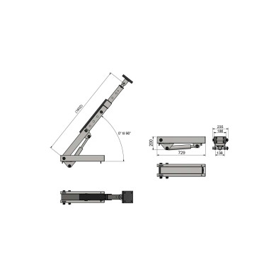 Hydraulisk - Bådstøtte. - Rustfrit teleskop.