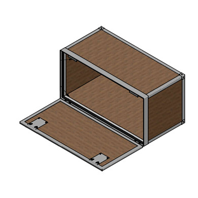 BNFinerkasse 1200x600x600mm m/alu.ram