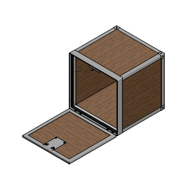 BNFinerkasse 600x600x600 mm m/alu.ram
