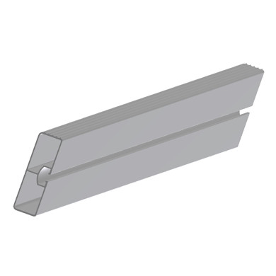 Sideværnprofil 5000xH100xB30mm alu