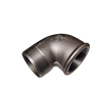 Vinkel 90 gr 2 1/2" UFxIF sort