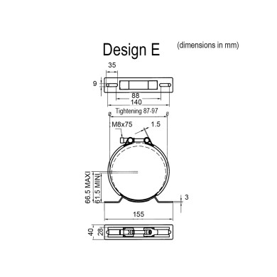 CLAMP DIA 87-97 TYPE E95