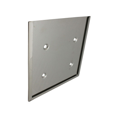 Skilteholder 250x250 mm rustfri - Ny 2009 model