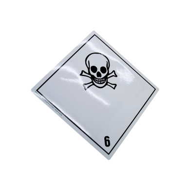 Giftig - Fareklassenr. 6.1 - 250x250 mm selvklæbende