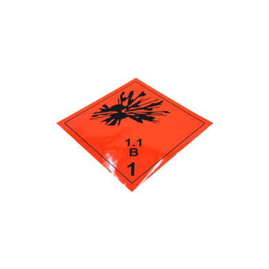 Eksplosionsfarlig 25x25cm KL. 1.1B