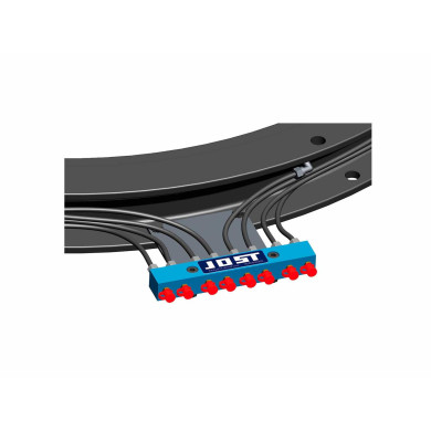 Centralsmørreblok for kugledrejekrans