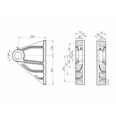 Konsol top  PF60 L= (169,191) 1 sæt (2 konsoller)