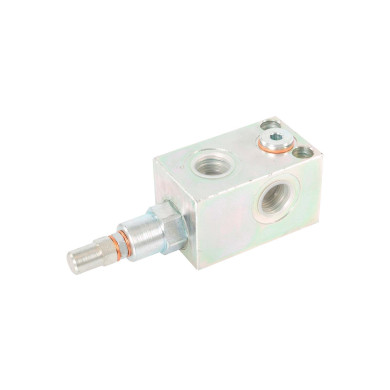 Overtryksventil i blok, pilotstyret, 3/8", 45 l/min, 300 bar