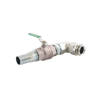 Kuleventil 2" komplet m/forskruninger og slangestuds (549060)