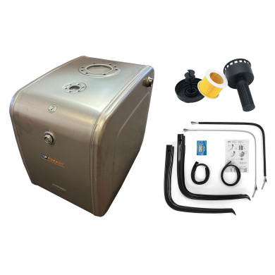 Padoan Hydrauliktank rustfri 63/70-250L komplet m. tilbehør