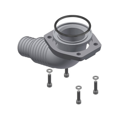 Sugestuds, aluminium, 90°, 2"-2½", komplet